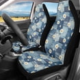 thumbnail image 2 of POLERO Daisy Denim Patchwork Thin Car Seat Covers for Interior Decor, Polyester Breathable Vehicle Seat Covers SUV, 2 of 13