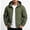 Army Green, variant on Mens Lightweight Hooded Bomber Jacket Casual Zip Up Windbreaker Outdoor Work Utility Coat with Pockets