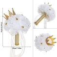 thumbnail image 3 of Artificial Bridal Bouquet for Wedding Decorations with Crown and Diamonds, Artificial Roses Flowers Wedding Bouquets for Bride Bridesmaid Bouquets for Wedding, 3 of 5