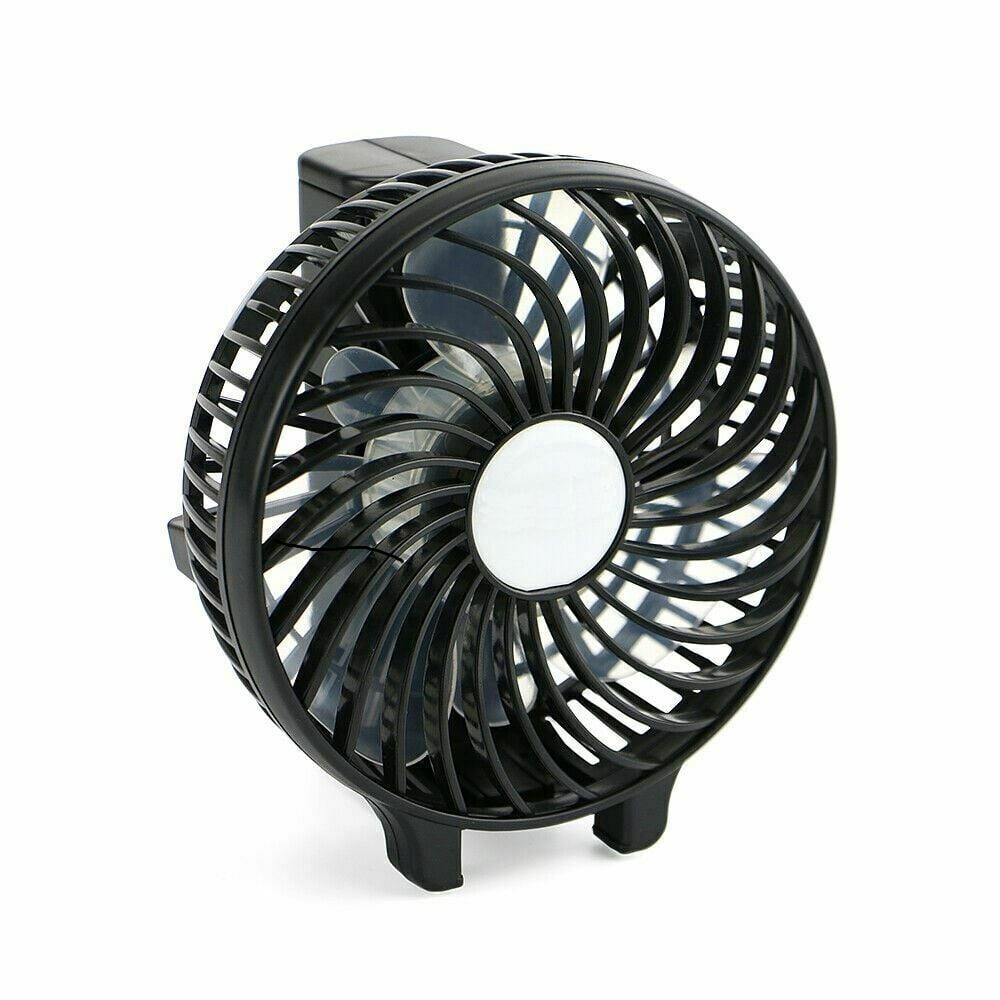 Black Color Portable USB Mini Battery Desk Fans with Umbrella Hanging