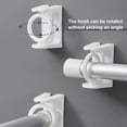thumbnail image 4 of 8pcs 360° Rotating Ring Curtain Rod Brackets No Drilling, Unlimited Installation Angle, Self Adhesive Tension Rod Curtain Rod Holders, Curtain Rod Hooks Hangers, White, 4 of 5