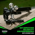 thumbnail image 7 of Rhino USA Trailer Hitch Tri-Ball Mount w/ Hook, Shackle & Locking Pin (2-Inch Receiver) Black, 7 of 7