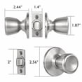 thumbnail image 3 of Satin Nickel Passage Door Knob, Hall and Closet, 6-Way Universal Fit, 3 of 13