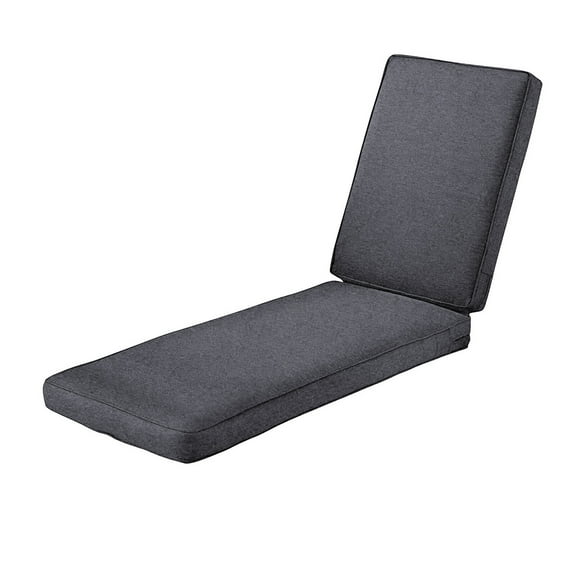 NNYYS Chaise Lounge Cushions Outdoor Water Resistant Lounge Chair Cushions for Outdoor Furniture, Patio Cushions for Pool, Lawn,Dark Gray