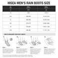 thumbnail image 4 of HISEA Mid Calf Rain Boot for Men,Anti-slip Waterproof PVC Mud Garden Boots with Adjustable Closure,Black & Yellow,Size 9, 4 of 7