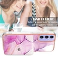 thumbnail image 5 of TECH CIRCLE Stylish Case for Samsung Galaxy A05 (6.7") - Premium TPU/PU Leather Phone Case [Built-in Wallet Feature] Lightweight Cute Marble Durable Cover, Purple, 5 of 7