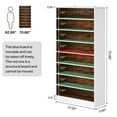thumbnail image 6 of Barara King Shoe Cabinet, Shoe Organizer,Freestanding Shoe Cabinet, 9-Tier 40-45 Pairs Shoe Storage Rack,White & Brown, 6 of 7