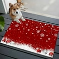 thumbnail image 4 of Red Christmas 2'x3' Washable Rug, Snowflake Winter Xmas Ball Non-Slip Soft Doormat Area Rugs for Entrance Bathroom Bedsides, Carpet for Kitchen Bedroom, Entryway Floor Mat, 4 of 9