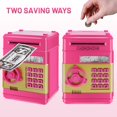 thumbnail image 3 of Hucha GudoQi Password, banco de dinero electrónico digital, mini cajero automático, lata para guardar monedas, juguetes, cumpleaños para niños, rosa, 3 of 7