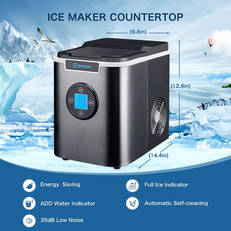 Countertop Ice Maker, Ice Maker Machine Portable ice Maker 6 Mins 9 Bullet  Ice, 26bs/24Hrs, Portable Ice Maker Machine with Self-Cleaning,Ice Maker  for Home/Kitchen/Office - Yahoo Shopping
