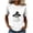 #0013-White, variant on Uootdi Halloween Womens Shirts Crew Neck Short Sleeve Watercolor Ghost Floral All Over Print Pullover Tee Loose Fit Cottage Holiday Womens Tops
