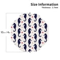 thumbnail image 2 of Lsque Seahorses and Hearts Pattern 4" Drink Coasters Set of 4, PVC Leather Absorbent Coasters, Table Coaster Set Decorative Coffee Cup Coasters Housewarming Gift -Octagon, 2 of 6