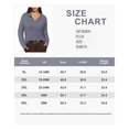 thumbnail image 3 of TIYOMI Women's Plus Size Tops Smoky Blue Work Shirts Long Sleeve 3X Tops Collared Polo V Neck Tops Knitting Office Shirts Casual Tunic Spring Fall Winter Jumper Tops 3XL 22W 24W, 3 of 4