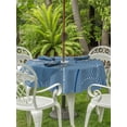 thumbnail image 3 of Outdoor Tablecloths with Umbrella Hole & Zipper, Navy Blue Ombre Round Tablecloth 54 Inch, Farmhouse Stripes Modern Abstract Art Waterproof Table Cloth, Patio/Pool/Picnic Table Covers, 3 of 8