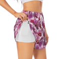 thumbnail image 2 of Disketp Orchids Flowers Print Women's Shorts Workout Shorts for Athletic Gym Running Shorts with Phone Pockets Small, 2 of 8