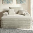thumbnail image 5 of FFH 65"L Chaise Lounge Chair Indoor, Plush Cloud Couch Boneless Sleeper Sofa with Cup Holders and Side Pockets, Beige, 5 of 7