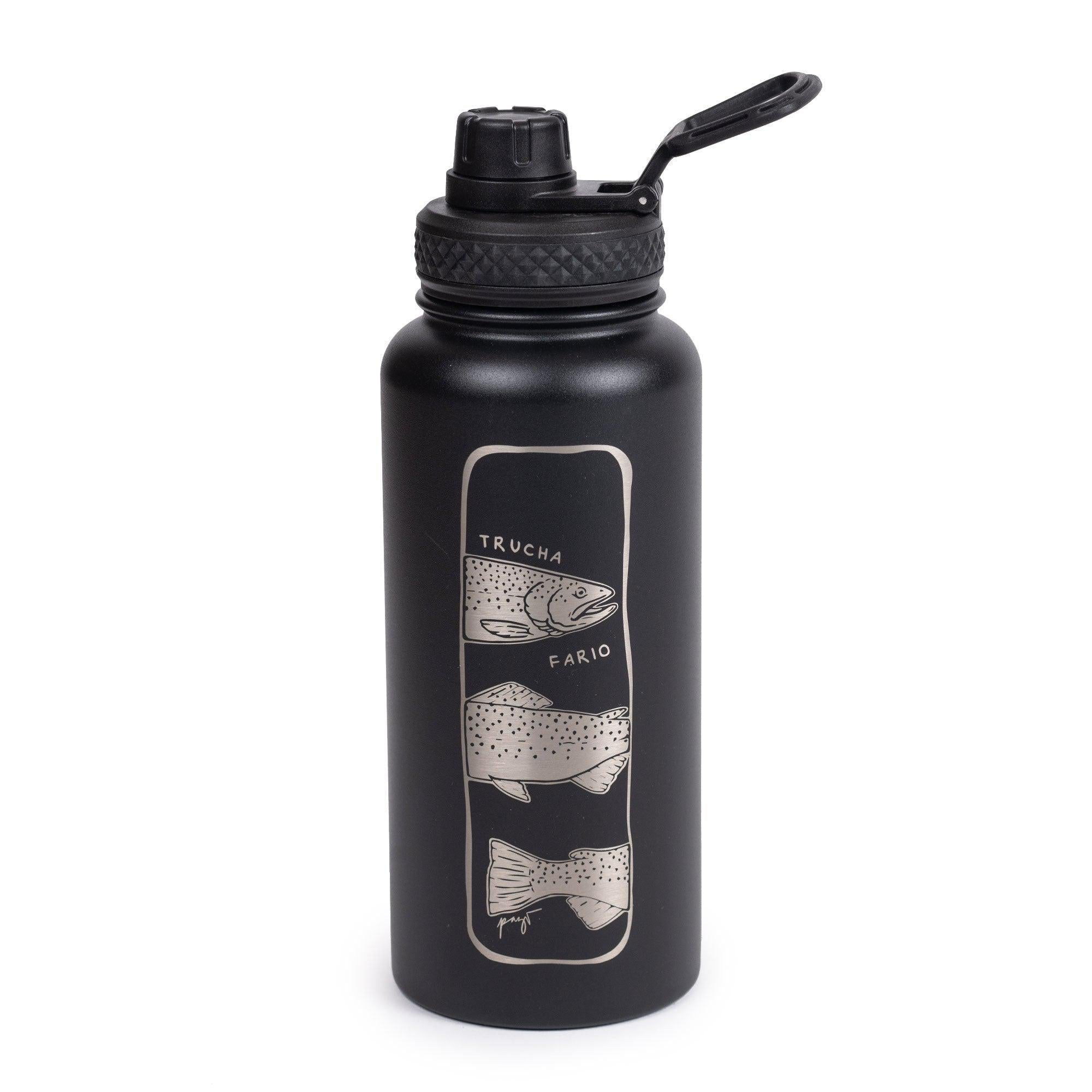 Botella Térmica 1 Lt Negra Trucha Fario Atakama Outdoor