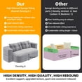 thumbnail image 2 of Modern Convertible Sofa Bed, Corduroy Upholstered Folding Sleeper Couch Loveseat For Living Room Apartment Office, 2 of 14