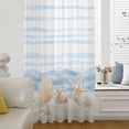 thumbnail image 5 of Nautical Coastal Sheer Curtains 54" Long, Ocean Starfish Shells Conch Waves Watercolor Light Filering Curtains, Breathable Simi Curtain Privacy Drapes for Kitchen Bathroom Small Window Treatment, 5 of 8