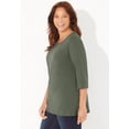 thumbnail image 3 of Catherines Women's Plus Size Suprema Studio Double-Ring Tee, 3 of 5