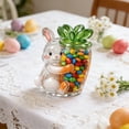 thumbnail image 5 of Easter Bunny Glass Candy Jar with Colorful Eggs & Chicks, Holiday Decoration & Gift Storage Box, 5 of 9