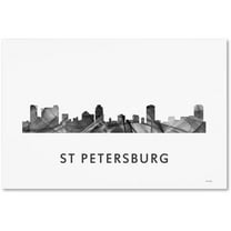 Trademark Fine Art 'St Petersburg Florida Skyline WB-BW' Canvas Art by Marlene Watson