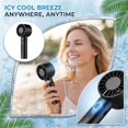 thumbnail image 4 of Handheld Portable Fan High Speed Usb Rechargeable Small Cooling Fan 4 Inch Lightweight Personal Fan for Outdoor Travel Commute Home Office Use Black 1 Pack, 4 of 7