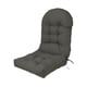 thumbnail image 5 of Cojín de silla de respaldo alto, cojín de silla para exterior, cojín de silla para jardín, Gris oscuro, 5 of 9