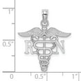 thumbnail image 2 of 10K White Gold RN Caduceus Pendant 10D3483W, 2 of 2