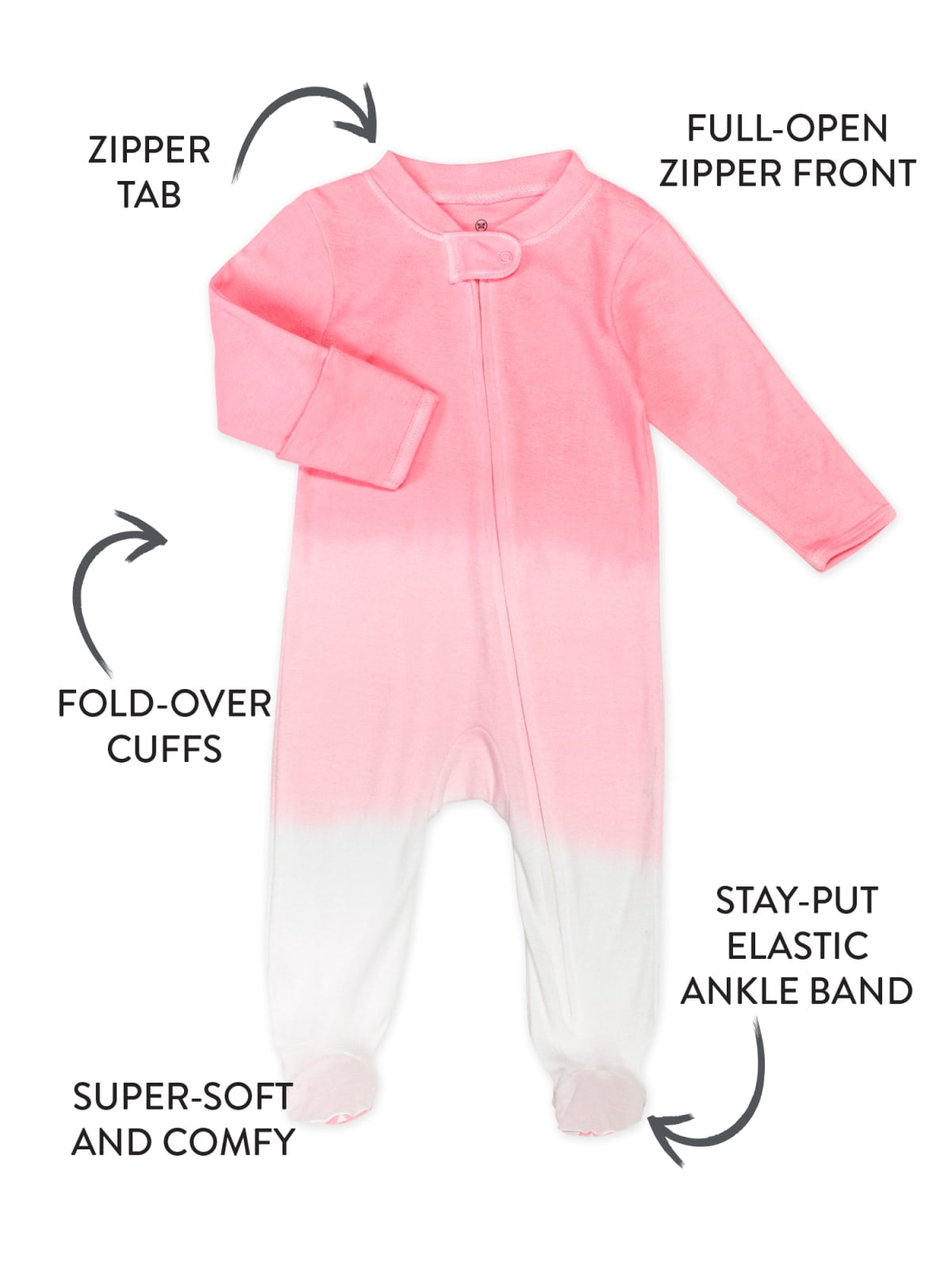 Honest Baby Clothing Organic Cotton Boy/Girl Long Sleeve Sleep N Play, Newborn to 9 Months