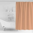 thumbnail image 2 of Peach Fuzz Shower Curtain, 60" x 72", Coral Solid Color Waterproof Bathroom Curtain Washable Shower Curtain Set with 12 Hooks, 2 of 6