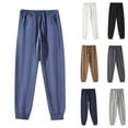 thumbnail image 3 of ZQUUVOU Mens Sweatpants Cotton Sport Solid Casual Elastic Waist With Pocket Jogger Pants White, 3 of 3