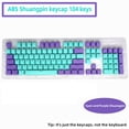 thumbnail image 1 of Wzzjkit 104 Keys Colorful-Backlit Gaming Keycap Replacement Mechanical Keyboard, 1 of 3