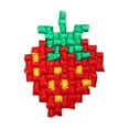 thumbnail image 1 of ID 1319A 8-Bit Strawberry Patch Retro Fruit Game Embroidered Iron On Applique, 1 of 1