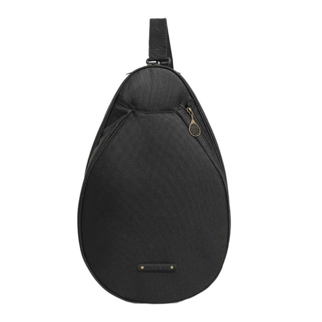 Baohd Tennis Bag Waterproof Racket Carry Bag Tennis Bag Shoulder Sling Racquet Bag Black 29x9x46 cm