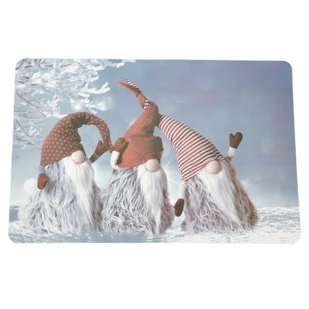 

12 Set Christmas Placemat Non-Slip Pvc Insulation Placemat Washable Table Food Grade Multifunction Mats Pot Holder Kitchen Placemat C
