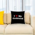 thumbnail image 2 of 3drose, I Love My Girlfriend, 16x16 inch Pillow Case, 2 of 5