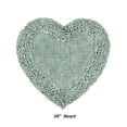 thumbnail image 3 of Better Trends 30'' x 30'' Heart Shape Bathroom Rug with Non Slip Backing 100% Cotton Water Absorbent, Machine Washable, (Sage) Shaggy Border Collection, 3 of 5