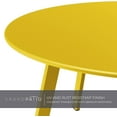 thumbnail image 6 of Grand Patio Round Steel Patio Coffee Table, Weather Resistant Outdoor Large Side Table, Yellow…, 6 of 15