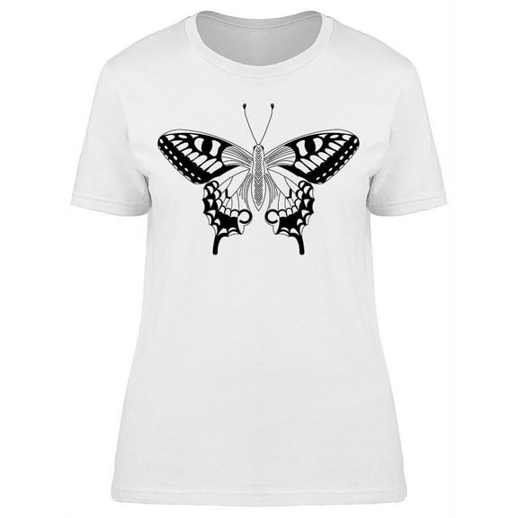 Tattoo Design Black Butterfly T-Shirt Women -Image by Shutterstock, Female XX-Large