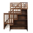 thumbnail image 6 of EUROCO Twin Over Full Bunk Bed with Trundle and Stairs for Kids, Multiple Colors, 6 of 8