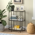 thumbnail image 5 of Evelyn&Zoe Leif 30" Wide Oval Bookcase, Blackened Bronze, 5 of 8