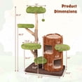 thumbnail image 3 of Costway Multi-level Cat Tree with Double Decker Cat House Scratching Posts & Sisal Panel, 3 of 9