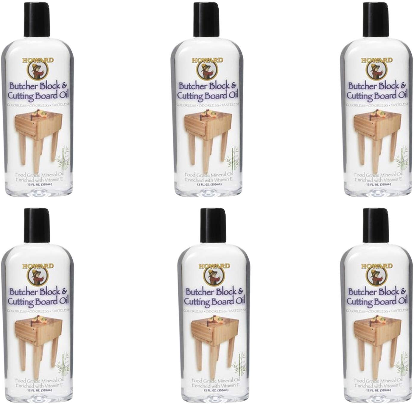 Howard BBB012 12 Oz Cutting Board Oil 6 - 12oz Bottles - Walmart.com