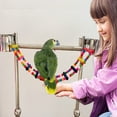 thumbnail image 3 of HZKAICUN Bird Parrot Toys, Naturals Rope Colorful Step Ladder Swing Bridge for Pet Trainning Playing, Flexible Birds Cage Accessories Decoration for Cockatiel Conure Parakeet, 3 of 9