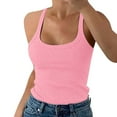 thumbnail image 1 of Hauts Sans Manches Mode pour Femmes Grande Taille Coupe Ajustée Gilet Débardeur d'Été Hauts Décontractés, 1 of 6