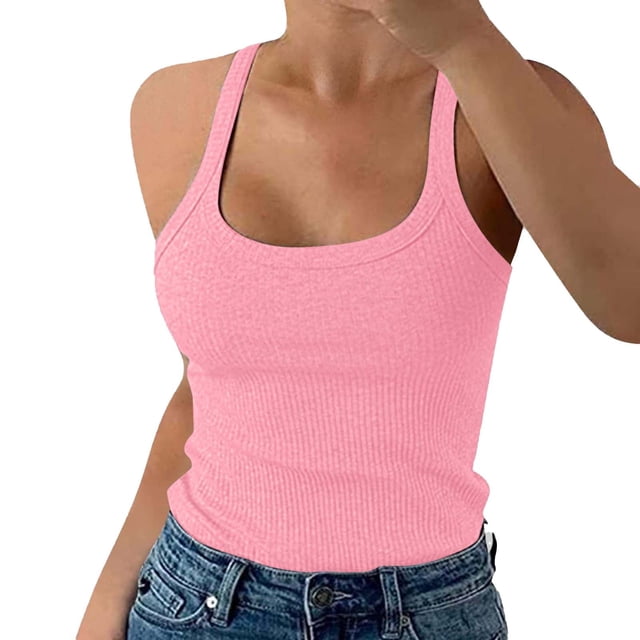Hauts Sans Manches Mode pour Femmes Grande Taille Coupe Ajustée Gilet Débardeur d'Été Hauts Décontractés