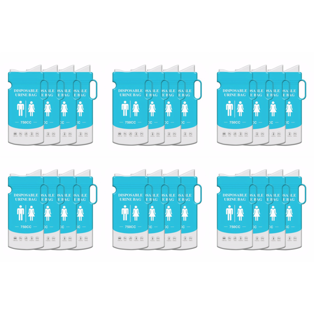 Orina Desechable 4 Uds. 750ml Portátil A Prueba Fugas para Acampar Y Senderismo