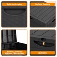 thumbnail image 4 of ZYJOYY 33 Gallon Resin Deck Box, Weatherproof Outdoor Storage Box for Patio, Garden, Pool, and Yard, Lockable Waterproof Bin for Tools, Cushions, and Accessories, Black, 4 of 6