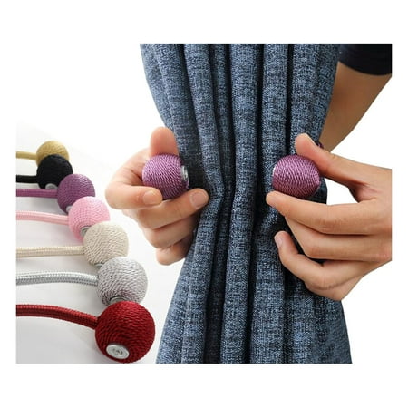 Tie Back Ruffle - Curtain Magnetic Buckle Window Curtain Buckle Tiebacks Clips 2-packs